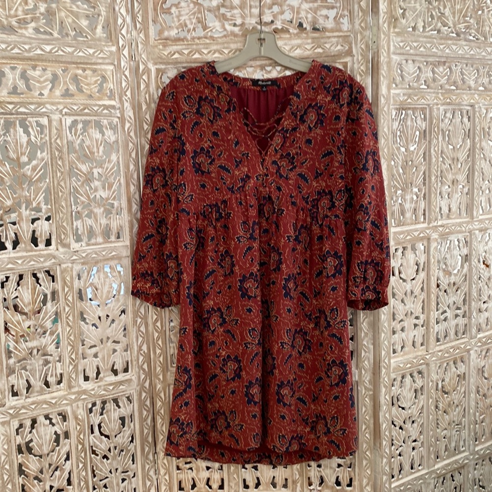 Madewell long sleeve mini dress